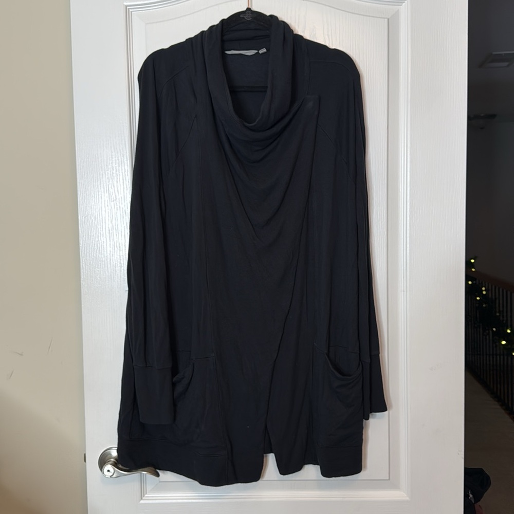 Athleta Studio Wrap Black Cardigan XL - Picture 4 of 16